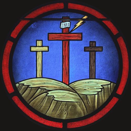 The Three Crosses — the sanctuary windows